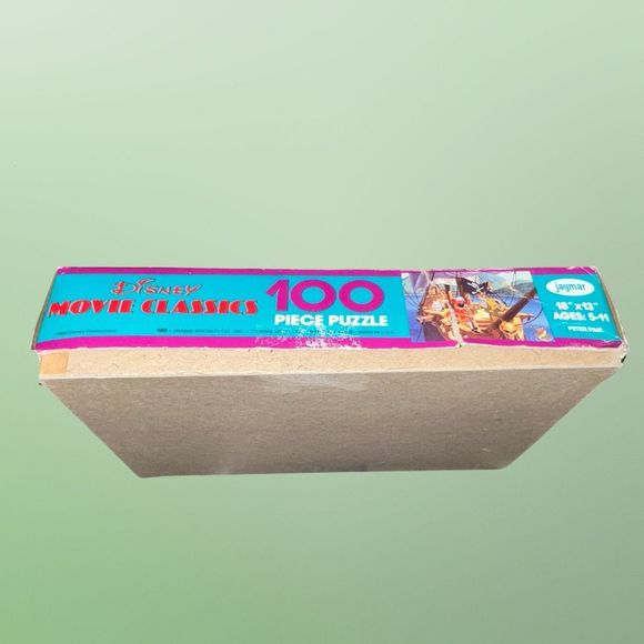 2 Vintage Peter Pan Captain Hook 100 PC Puzzles Golden & Disney - Picture 4 of 5